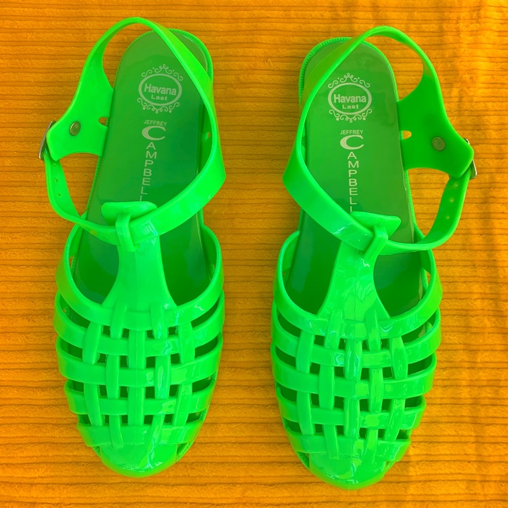 Neon Green Jellies Jeffrey Campbell